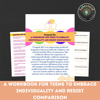 Preview of A Workbook for Teens to Embrace Individuality and Resist Comparison