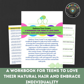 Preview of A Workbook for Teens to Love Their Natural Hair and Embrace Individuality
