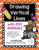 A Workbook of Drawing Vertical Lines with Zoo Animals (Dis