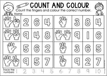 count how many worksheet numbers to 10 by kindergarten