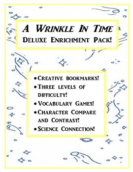 Preview of A Wrinkle In Time Deluxe Enrichment Pack! Crafts, Science and More!