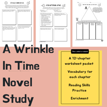 Preview of A Wrinkle In Time - Novel Study, Skill Practice, and Gifted Enrichment