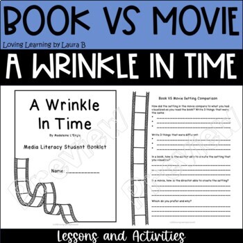 Preview of A Wrinkle in Time Book VS Movie - Lessons, Activities, Rubric, Printable Digital