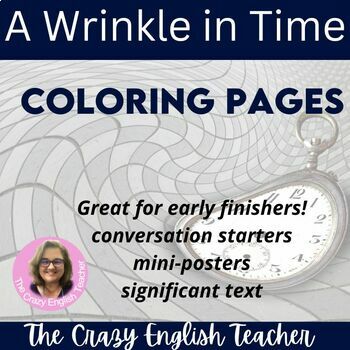 Preview of A Wrinkle in Time Coloring Pages/Mini-Posters digital resource