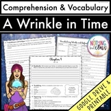 A Wrinkle in Time | Comprehension Questions and Vocabulary