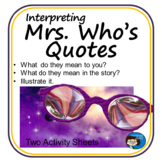 A Wrinkle in Time - Interpreting Mrs. Who's Quotes