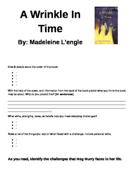 Preview of A Wrinkle in Time Literature Circles