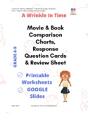 A Wrinkle in Time - Movie Book Comparison Charts - Printab