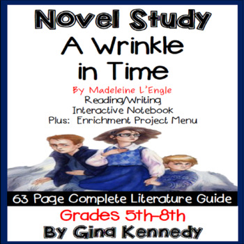 Preview of A Wrinkle in Time Novel Study & Enrichment Project Menu; Plus Digital Option