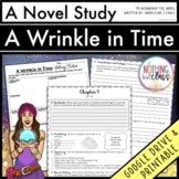A Wrinkle in Time Novel Study Unit - Comprehension | Activ