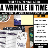 A Wrinkle in Time Novel Study: Comprehension Questions & L