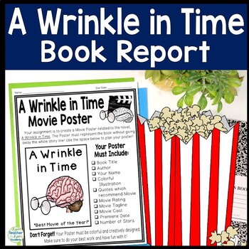Preview of A Wrinkle in Time Project Make a Movie Poster | A Wrinkle in Time Book Report