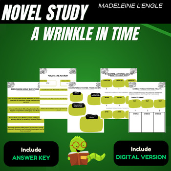 Preview of A Wrinkle in Time by Madeleine L'Engle Complete No-Prep Novel Study Unit