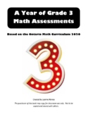 Year of GRADE 3 MATH ASSESSMENTS  - 2020 Ontario Math Curriculum