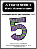 A YEAR OF GRADE 5 ASSESSMENTS- 2020 Ontario Math Curriculum
