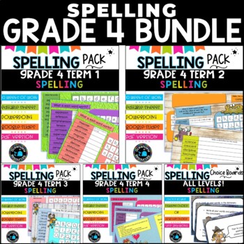 A YEAR OF SPELLING FOR GRADE 4 by Oceanview Resources | TpT