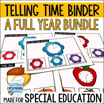 Preview of Telling Time Binder for Special Education