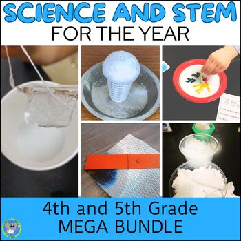 Preview of A Year Of Science Experiments | Scientific Method Practice | Grade 4 5 Bundle