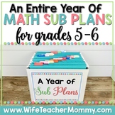 A Year of Emergency Substitute Plans for 5th & 6th Grade M