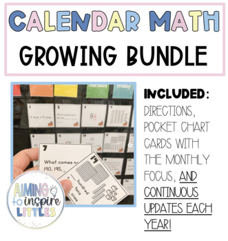Preview of A Year of Calendar Math [Growing Bundle] (Grades 1 through 3)