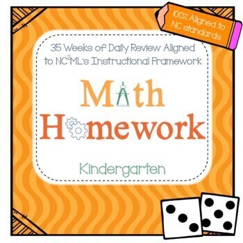 Preview of A Year of Comprehensive Math Homework - Kindergarten (Google Slides)
