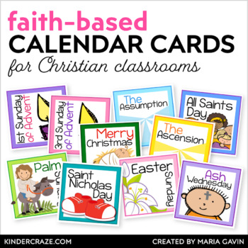 Preview of Faith-Based Religion Holiday Cards for Catholic & Christian Classroom Calendars