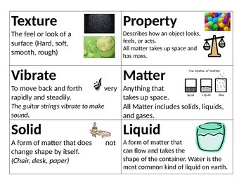 Preview of A Year of First Science Vocab Cards