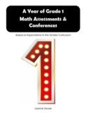 A Year of GRADE 1 Math Assessments - 2020 Ontario Math Curriculum