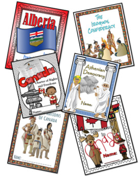 Preview of A Year of Grade 6 Social Studies Lapbooks Bundle (PREVIOUS AB CURRICULUM)