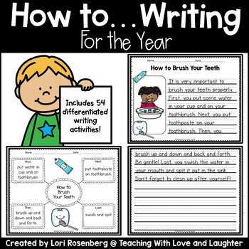 Preview of How To Writing for the Year: Graphic Organizers, Writing Templates, Booklets