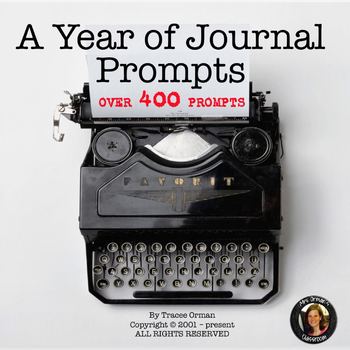 Preview of Journal Writing Prompts Bell Ringers for a Full Year Editable Distance Learning