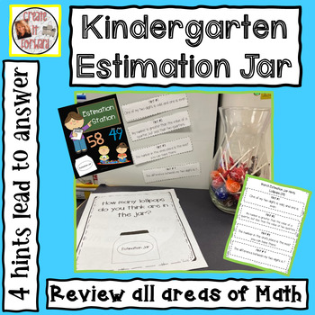 Preview of A Year of Kindergarten Mental Math Estimation Jar Hints
