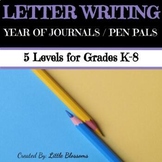 Pen Pal Writing Prompts Differentiated