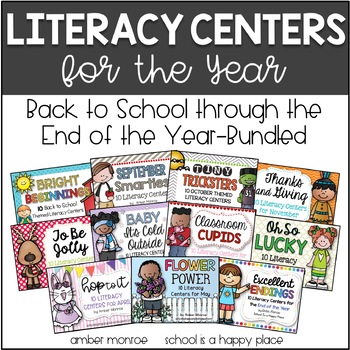 Preview of A Year of Literacy Centers {Back to School Through the End of the Year-Bundled}