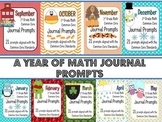 A Year of Math Journal Prompts - Common Core Aligned