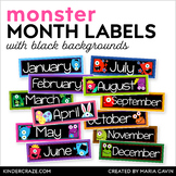 A Year of Monsters Calendar Headers {Black Series}