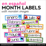 A Year of Monsters Calendar Headers {Spanish Version}