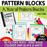 A Year of Pattern Block Mats + Mini Books