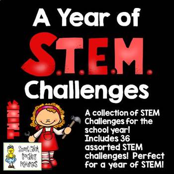 Preview of A Year of STEM Challenges - Set of 36 STEM Engineering Challenges