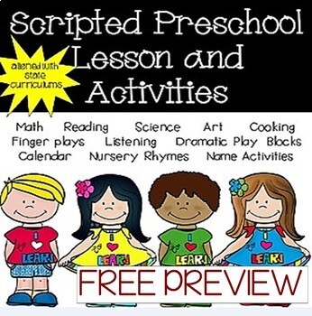 Preview of FREE sample of Preschool Curriculum (lessons & activities)