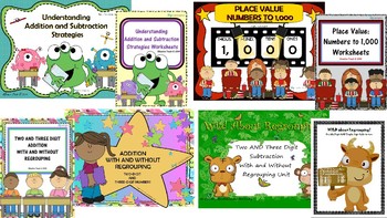 Preview of A  Year of Second Grade Math SmartBoard Units and Corresponding Worksheets