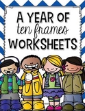 A Year of Ten Frames Worksheets