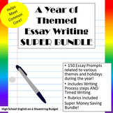 A Year of Themed Essay Writing, Super Bundle w Rubrics & P