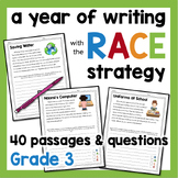 RACE Strategy Writing 3rd Grade 40 Prompts and Passages fo