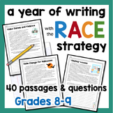 RACE Strategy Practice Worksheets: 40 Passages and Writing