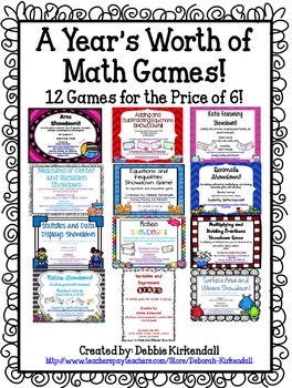 Preview of Sixth Grade Math Games Bundle (12 Games for the Price of 10!!)