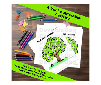 Preview of A You're Adorable Preschool and Kindergarten Activity Sheet