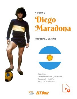 Preview of A Young Diego Maradona. Reading Comprehension. Response. Sports. Bio. ELA.