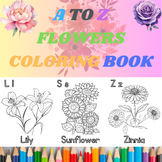 A-Z Alphabet Flowers Coloring Book