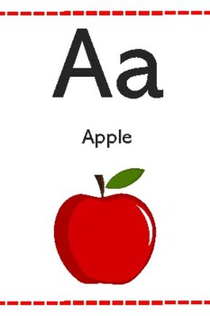 Preview of A-Z Alphabet Food Flash Cards